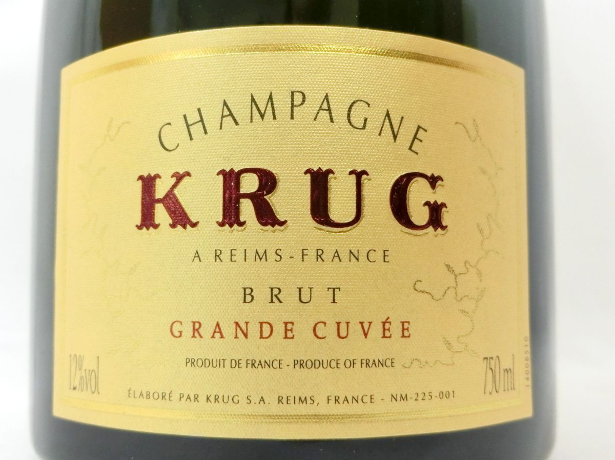 1000円スタート 酒 Champagne KRUG BRUT GRANDE CUVEE 750ml 12％ クリュッグ グランド キュヴェ 果実酒 未開栓 箱付 TSI 酒H501_画像5