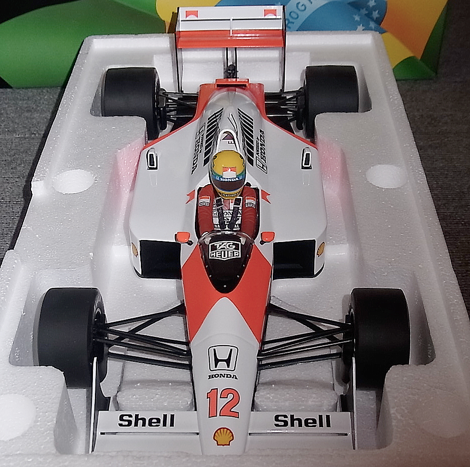 送料込 1/12 マクラーレン ホンダ MP4/4 セナ 1988 セナコレ McLAREN HONDA V6 ターボ TURBO SENNA_画像4