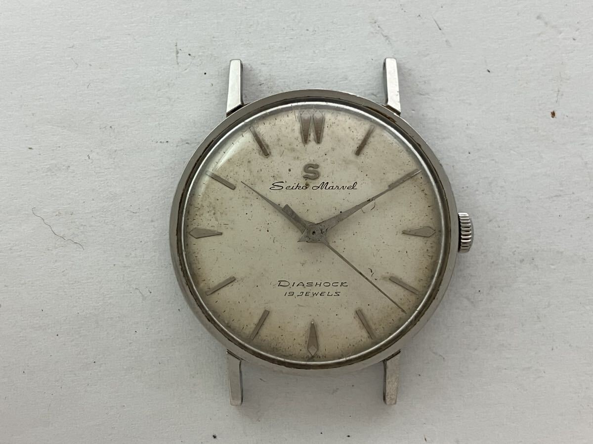 ジャンクseikoセイコー赤機械式sマーク腕時計マーベル高級品MARVEL手巻きアンティーク1958年製造14034m_画像1