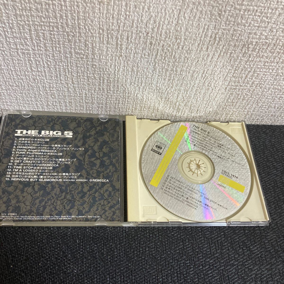 CD/THE BIG5/ロック・ヒット・コレクション/ROCK HIT COLLECTION爆風スランプ/米米CLUB/プリンセスプリンセス/レベッカ/ユニコーン盤面美品_画像4