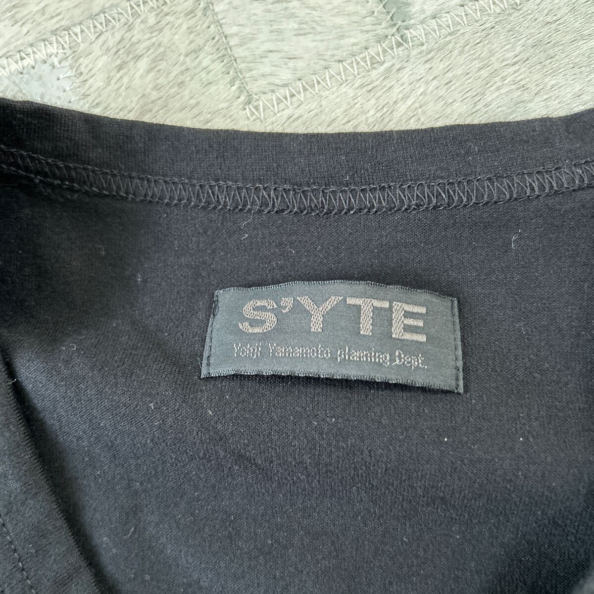 1円 S'YTE サイト Yohji Yamamoto ヨウジヤマモト 半袖Tシャツ ブラック 黒 サイズ 3の画像7