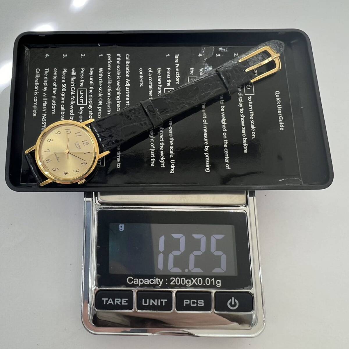 *1 иен старт *SEIKO Seiko Exceline Exceline 14K женские наручные часы кварц неподвижный 1221-0090 Gold циферблат ремень Junk 