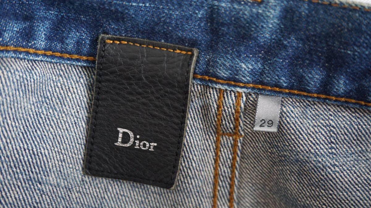 【希少】Dior homme ディオールオム 旧定番 爪痕 ブルーデニムパンツ 【サイズ29】 コットン インディゴ 青_画像3