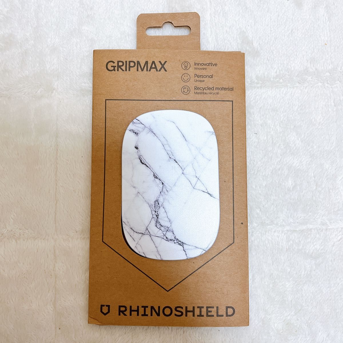 RHINOSHIELD GRIPMAX スマホリング 両面テープ式 スタンド機能 iPhone スマホケース 耐衝撃