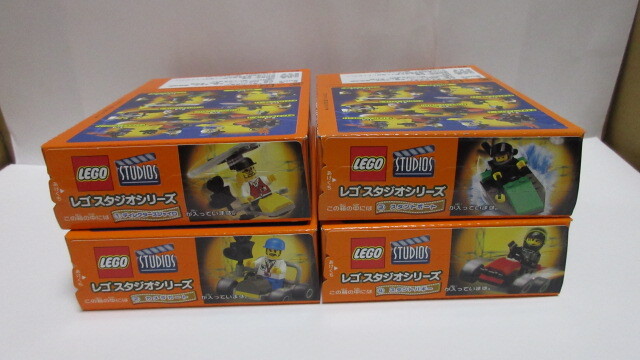 新品 Kabaya カバヤ レゴ LEGO STUDIOS スタジオ シリーズ 全4種 ディレクターズジャイロ カメラカート スタントボート スタントバギー_画像3