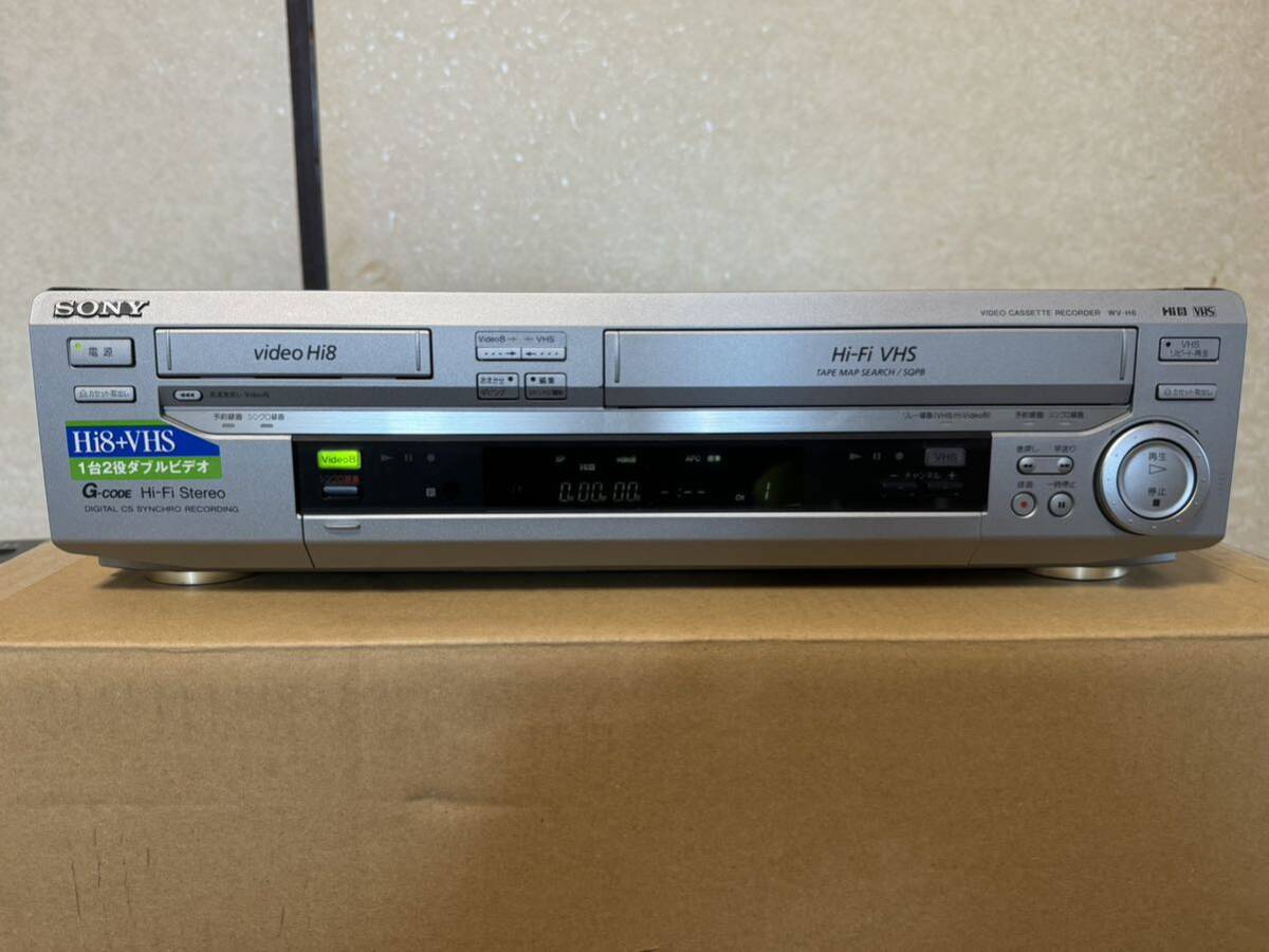 【中古】SONY(ソニー) Hi8+VHS ビデオデッキ WV-H6　ジャンク扱い_画像1