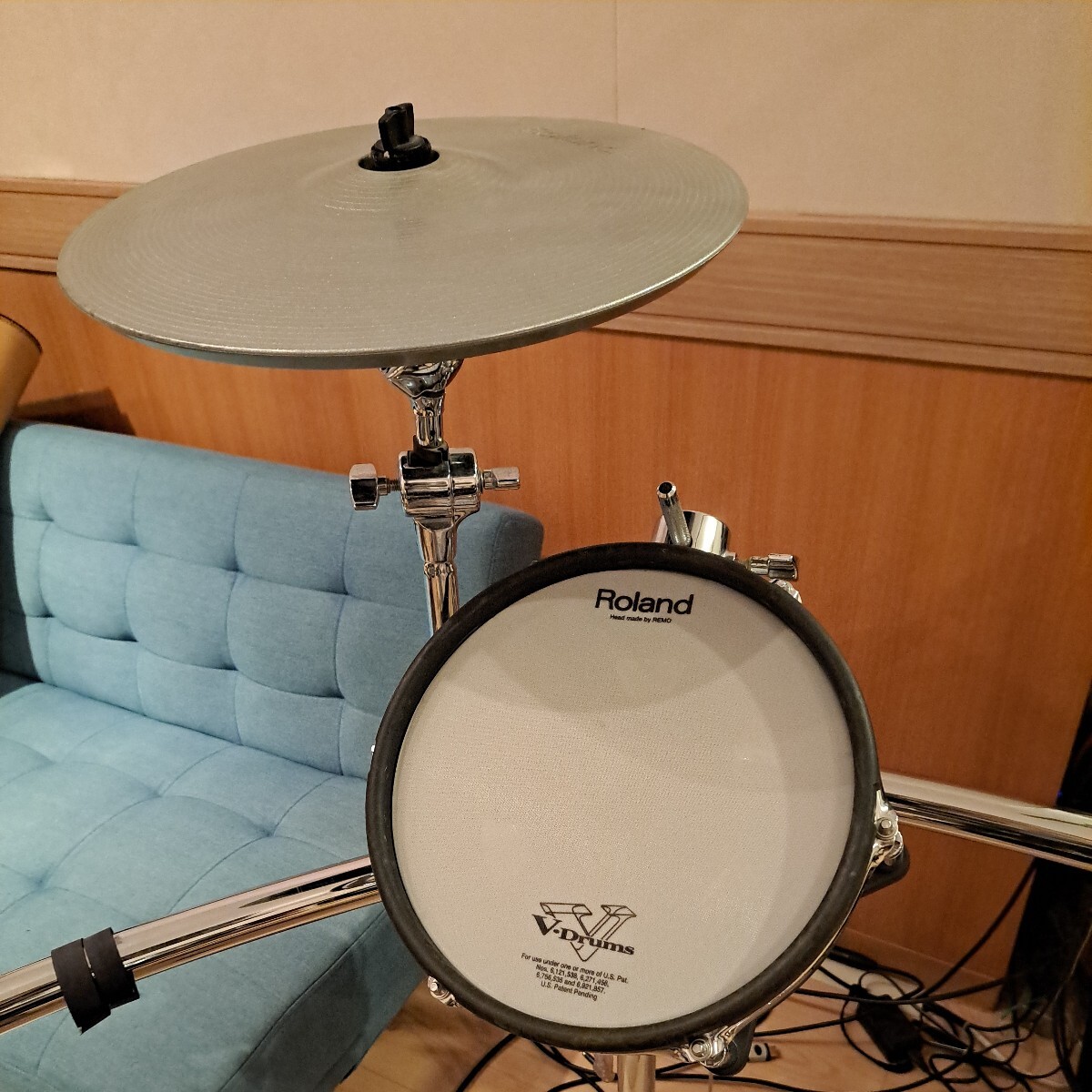 【中古】発送不可・引取限定　Roland V-Drums TD20X フルセット（追加パッド、Roland 純正マット付）_画像7