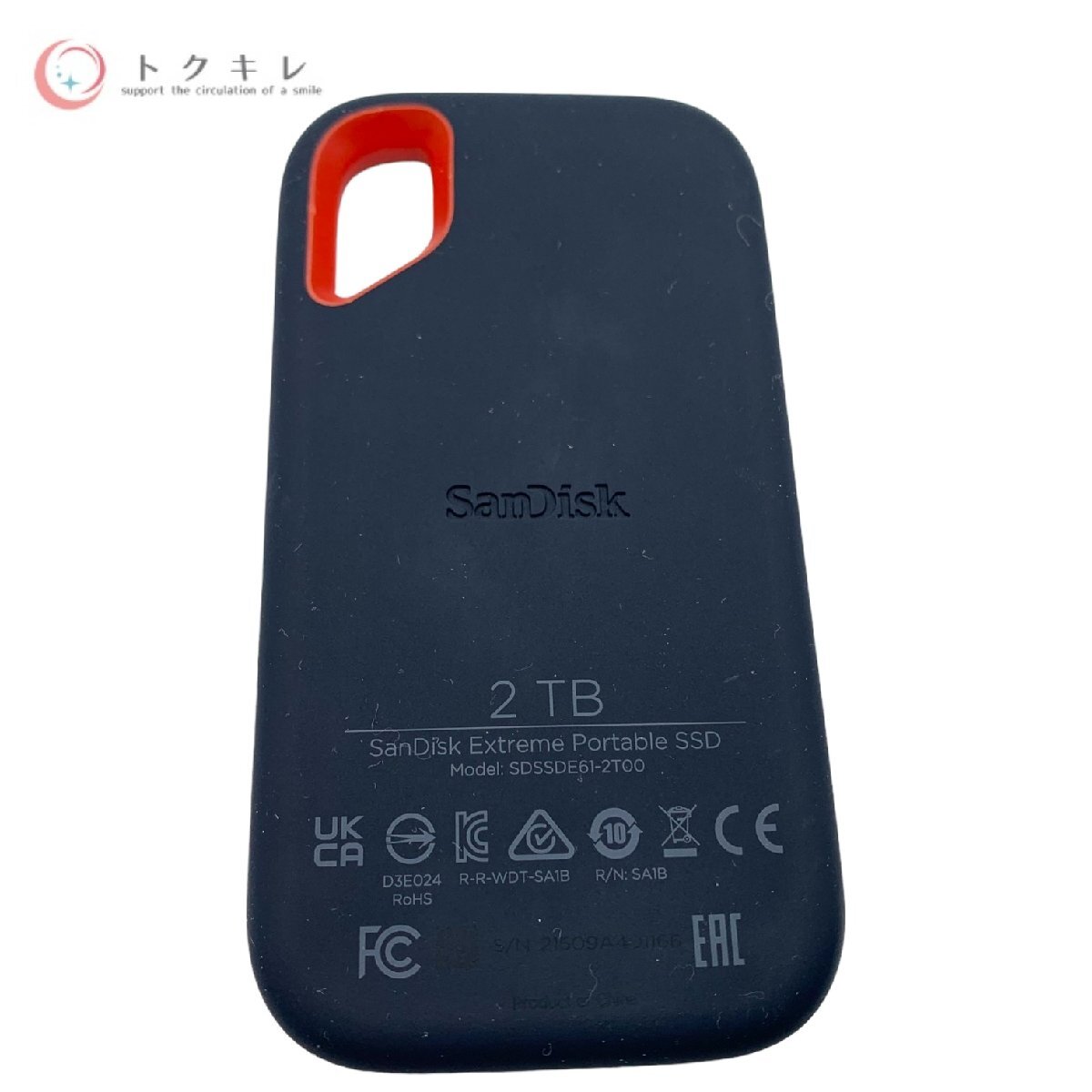 △送料無料 SanDisk サンディスク Extreme Portable SSD 2TB [SDSSDE61-2T00] エクストリーム ポータブル SSD 2TB リユースの画像3