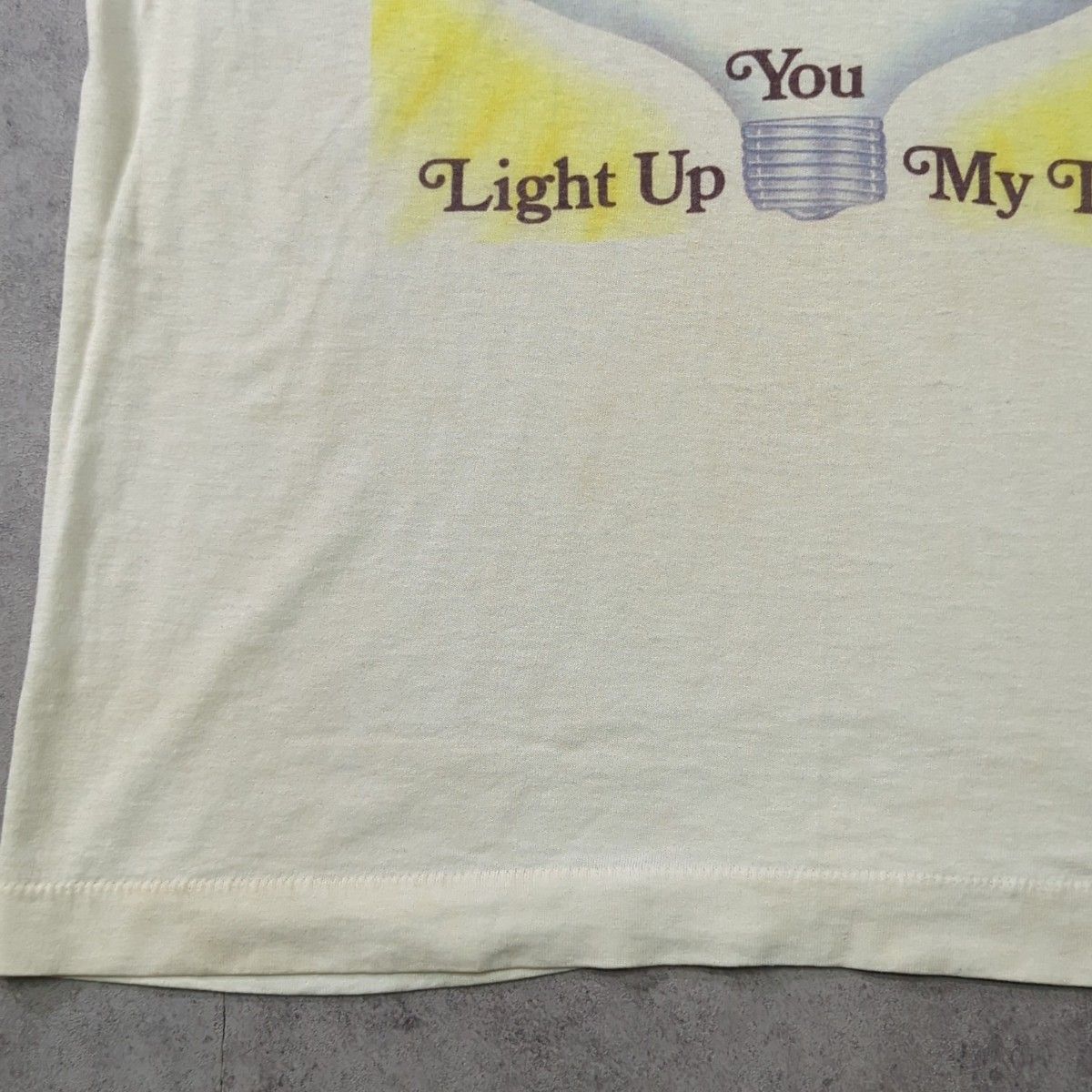 90s USA製 誰やねん 赤ちゃん Light Up You My Life 半袖 Tシャツ M シングルステッチ プリント