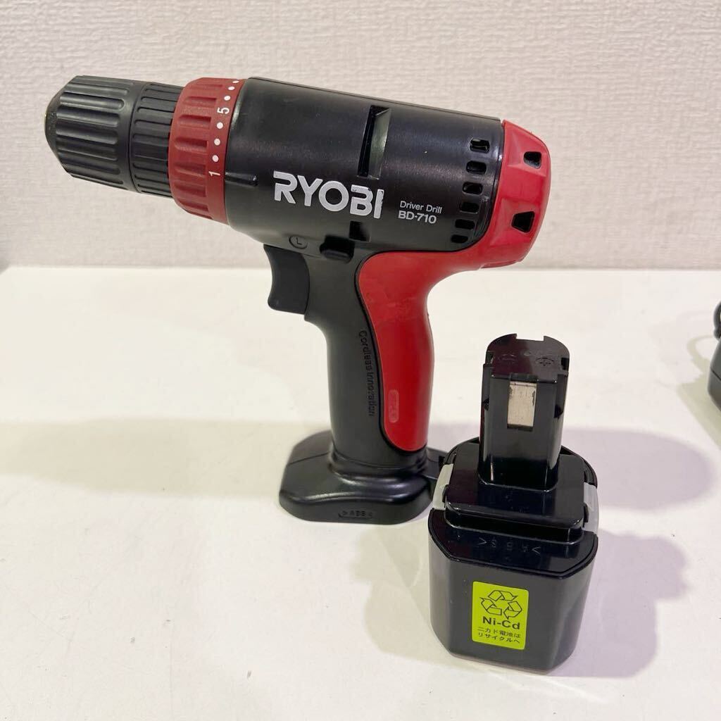 【美品】RYOBI リョービ 7.2V 充電式ドライバドリル 充電器 バッテリー付き BC-721 B-723C 80サイズ（48）_画像2