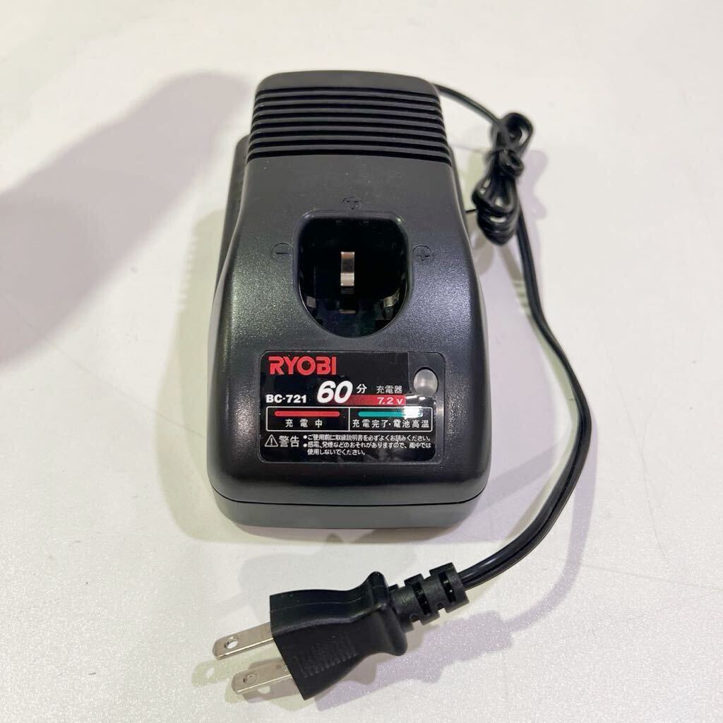 【美品】RYOBI リョービ 7.2V 充電式ドライバドリル 充電器 バッテリー付き BC-721 B-723C 80サイズ（48）_画像6