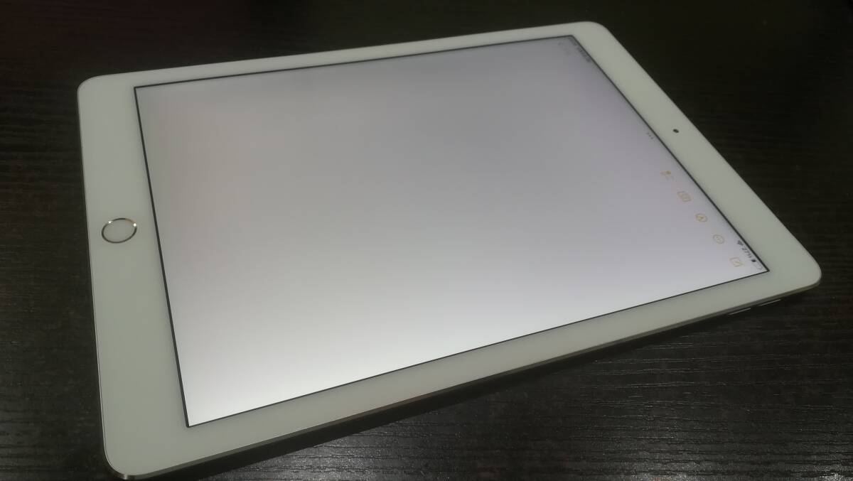 【動作品♪】au iPad Air 2 Wi-Fi＋Cellular 16GB A1567(MH1C2J/A)判定〇/ゴールドの画像3
