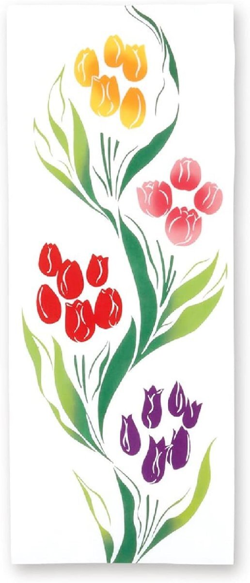 宮本　kenema　てぬぐい　Tulip line　約90×35cm　綿100％　日本製　新品_画像1