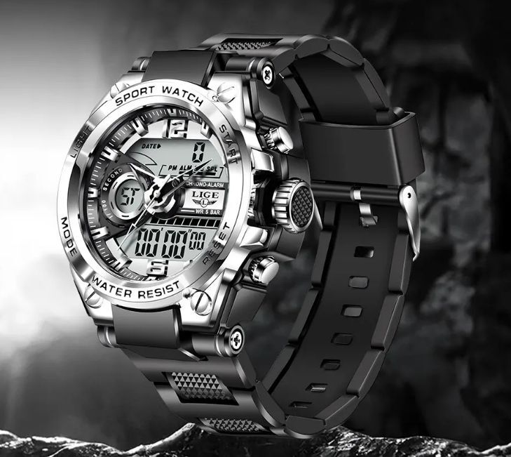 ■未使用-新品■デザインデジタル腕時計！シルバー スポーツ カシオ CASIO 機械式 防水 海外モデル 正規品 クロノグラフ G-SHOCK 7_画像2