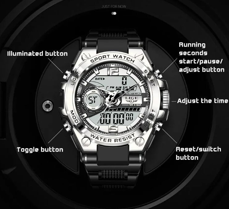 ■未使用-新品■デザインデジタル腕時計！シルバー スポーツ カシオ CASIO 機械式 防水 海外モデル 正規品 クロノグラフ G-SHOCK 7_画像6