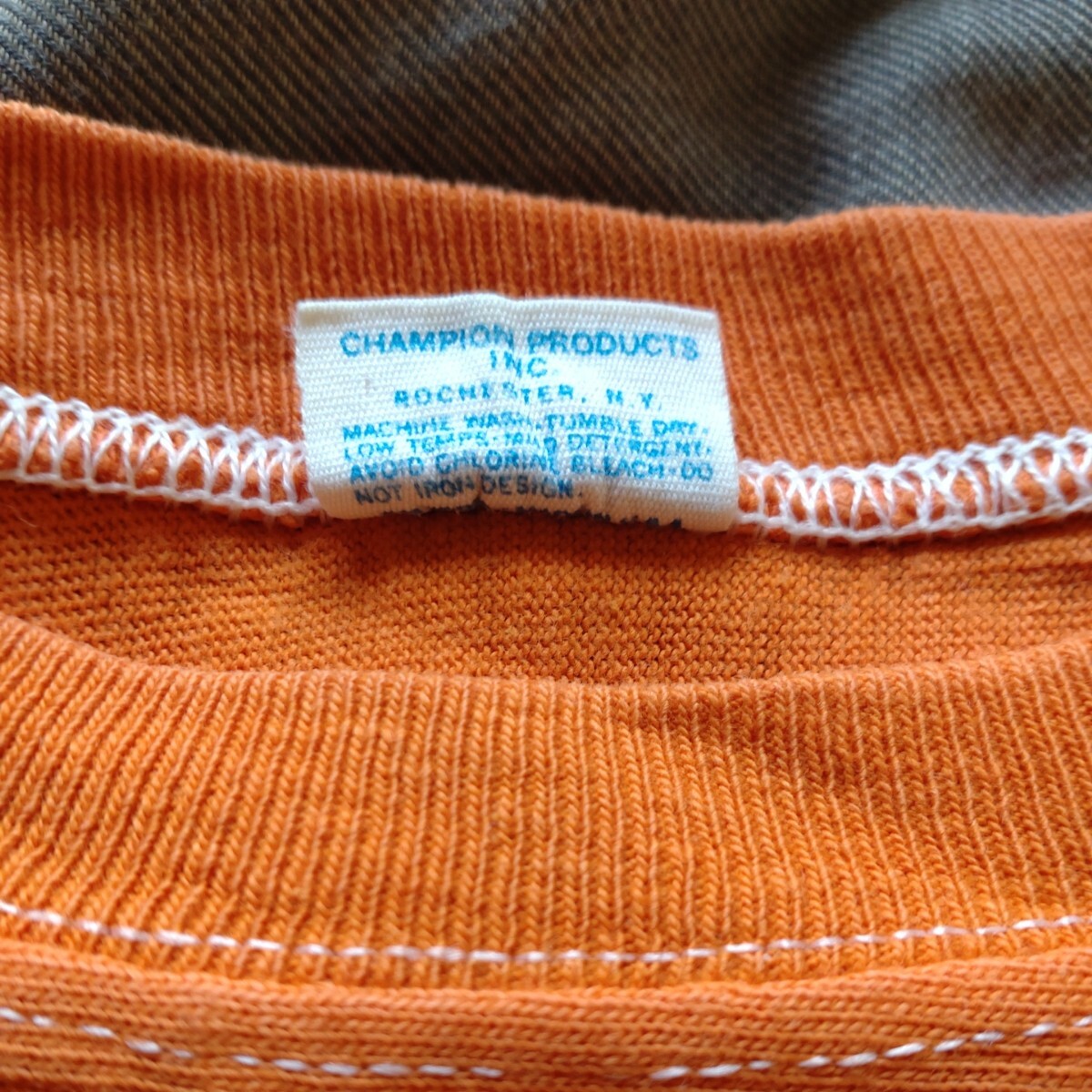 美品！ ヴィンテージ Champion チャンピオンバータグILLINOISフットボール Tシャツvintage70's80's USA製_画像2