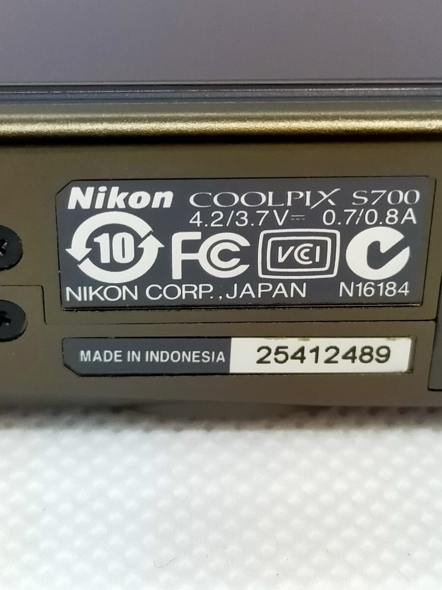 【美品/動作確認済/Nikon COOLPIX S700/ニコン/COOLPIX/S700/浦R】_画像6