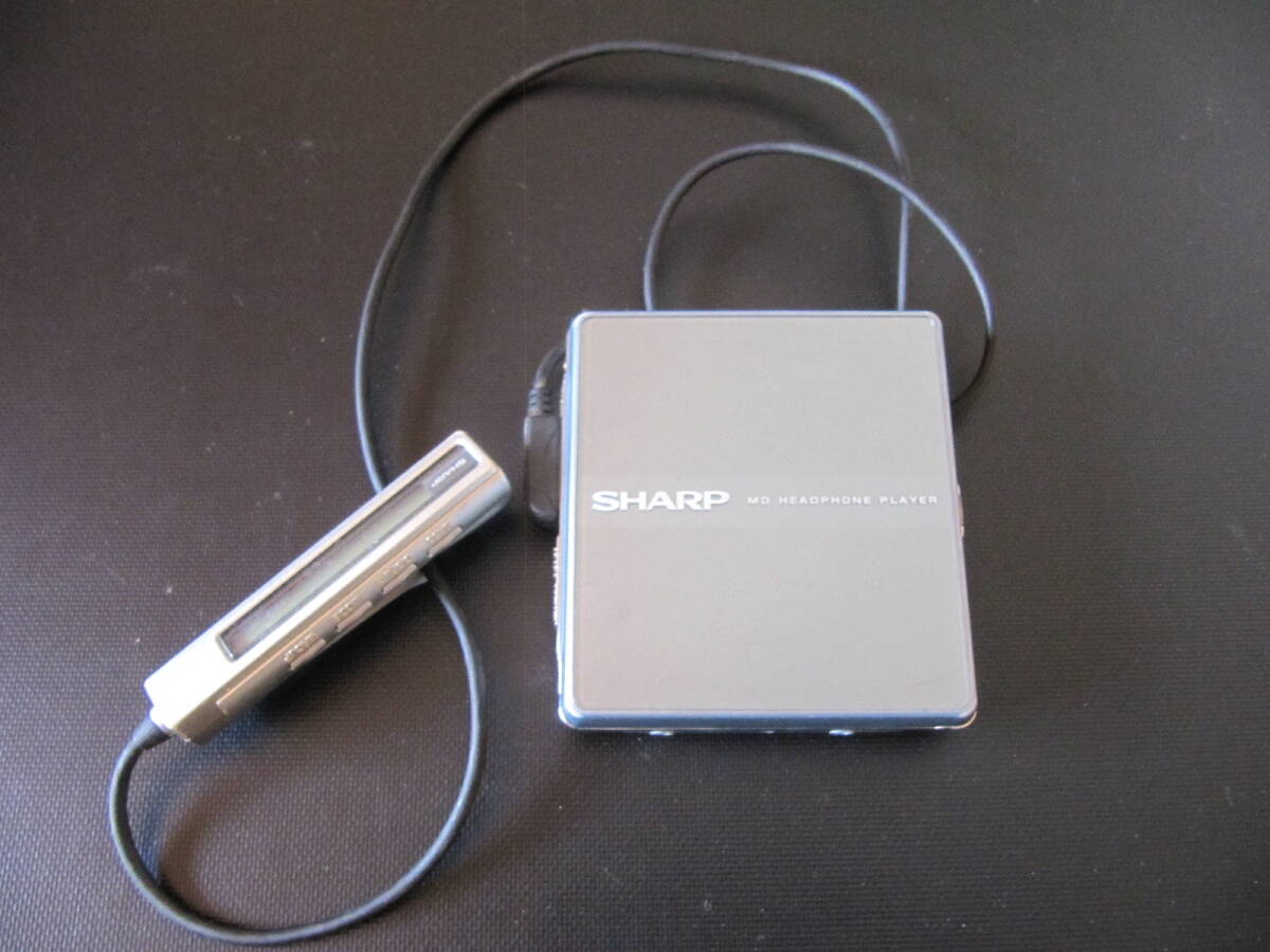 SHARP シャープ MD-ST600-A ポータブルMDプレーヤー リモコン付 ジャンクの画像1