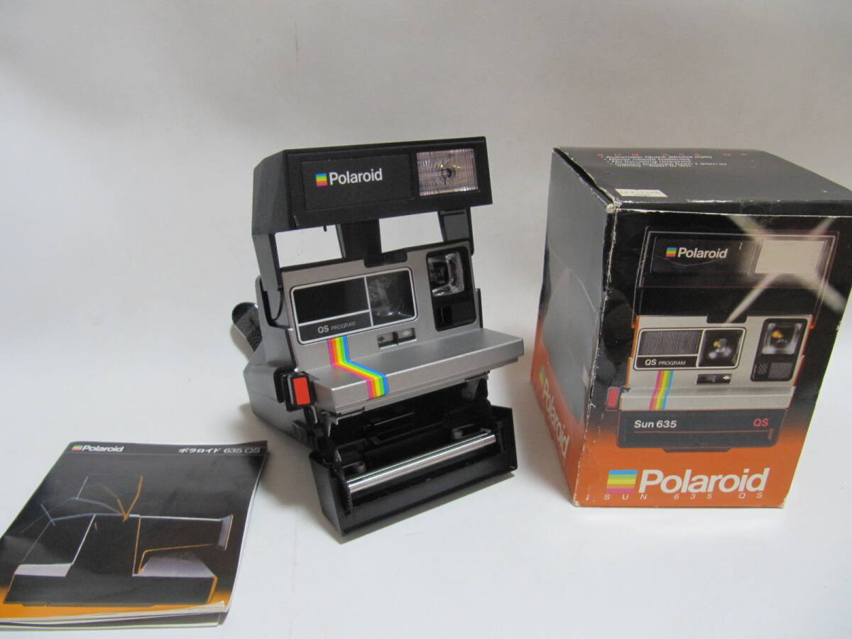 Polaroid　ポラロイド　Sun635　QS　ポラロイドカメラ　インスタントカメラ　説明書・箱付　ジャンク_画像1