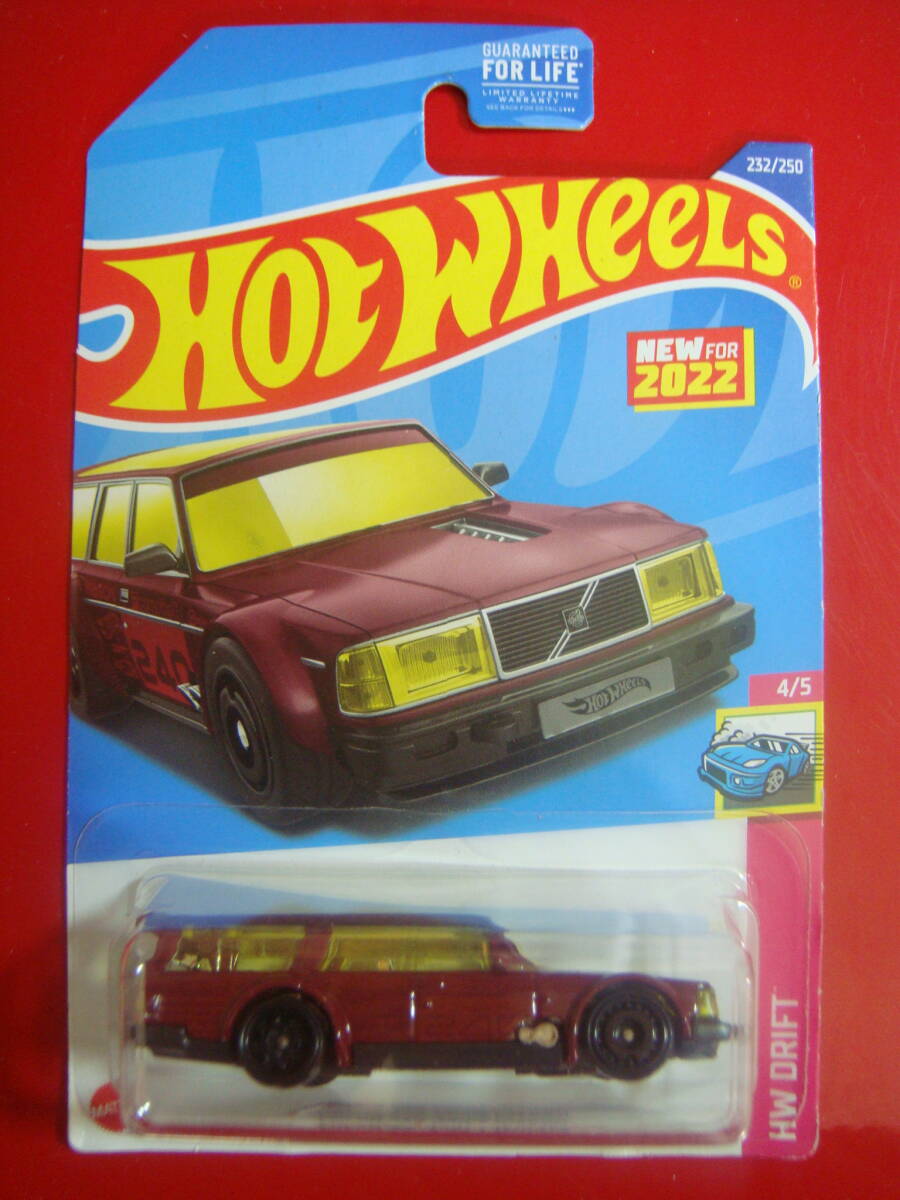 HOTWHEELS ボルボ 240 ドリフトワゴン 赤【レアミニカー】の画像1