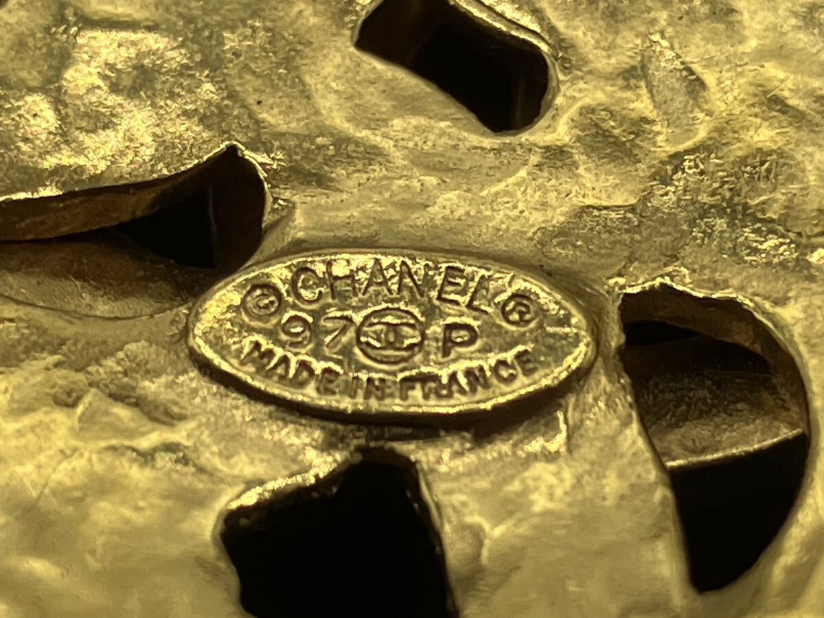 240412319004 CHANEL Chanel здесь Mark брошь булавка брошь 97P Франция производство Gold цвет Vintage аксессуары б/у 