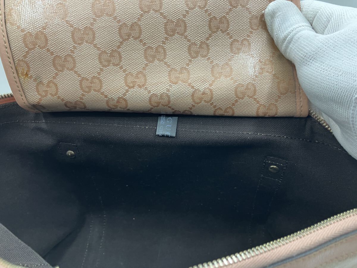 240418351004 GUCCI グッチ GG柄 ピンク ハンドバッグ トートバッグ オールドグッチ 141470204991 レディース 中古_画像7