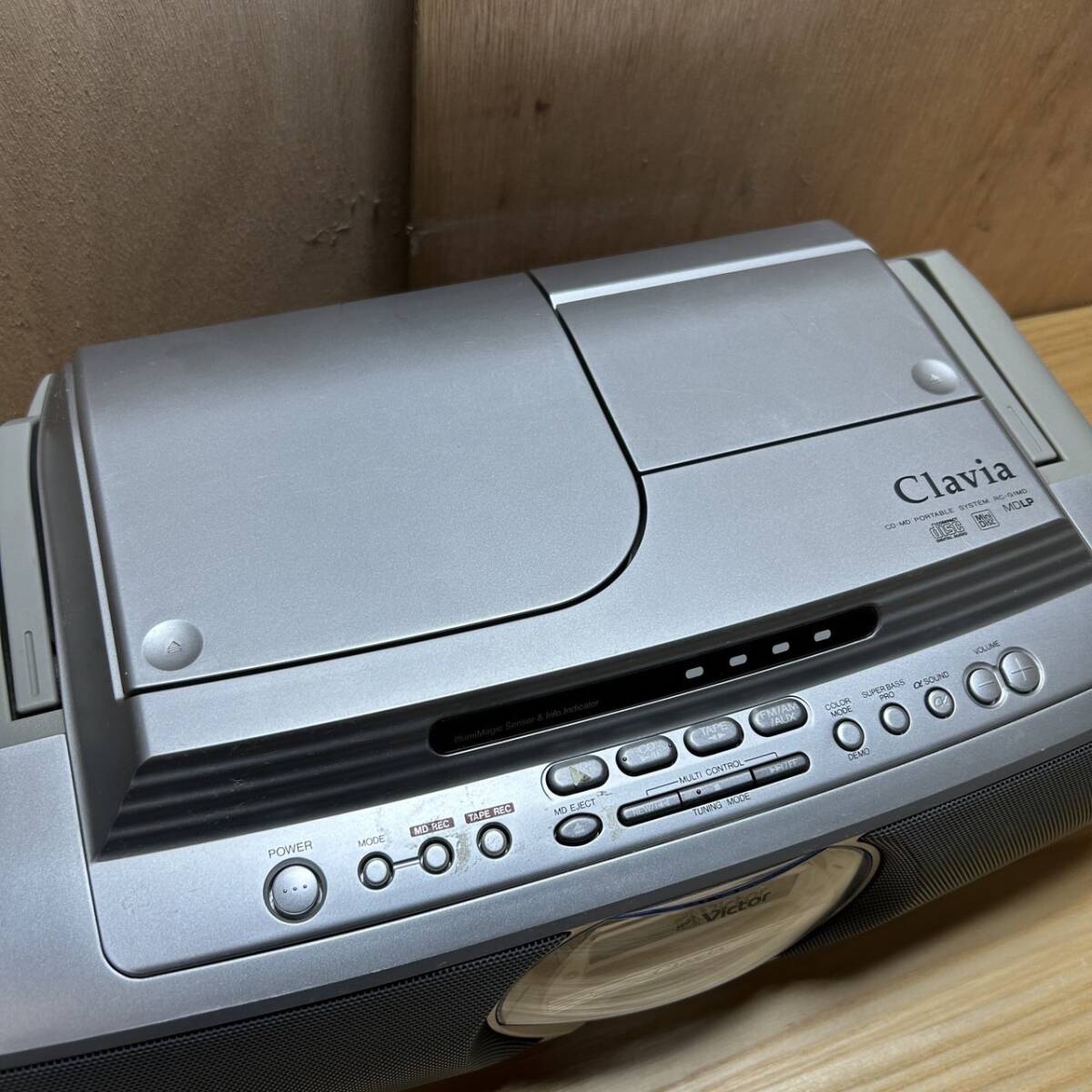 ☆Victor ビクター CD-MD PORTABLE SYSTEM ラジカセ Clavia RC-G1MD(中古品/現状品/保管品)☆の画像6