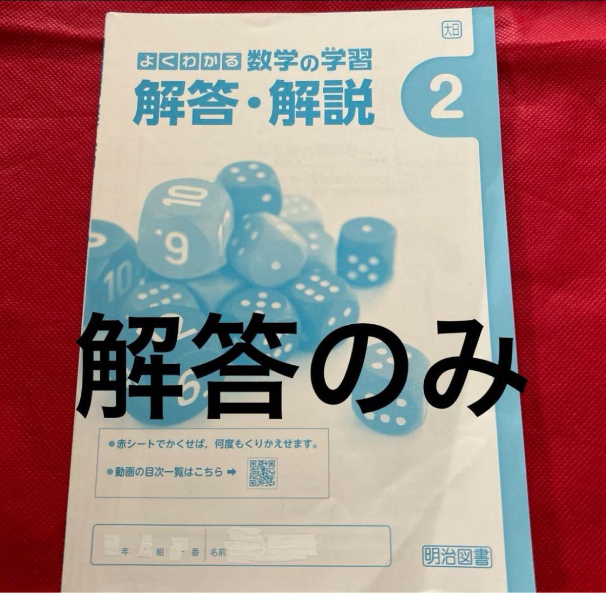 よくわかる数学の学習2 明治図書 中学生　解答のみ