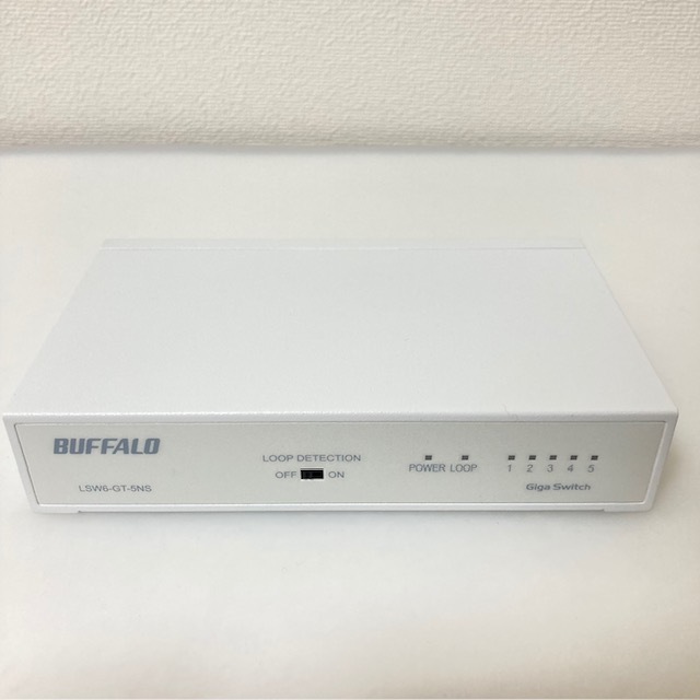 【送料無料】 BUFFALO バッファロー スイッチングハブ 5ポート LSW6-GT-5NS／WH Giga対応 ホワイト_画像2