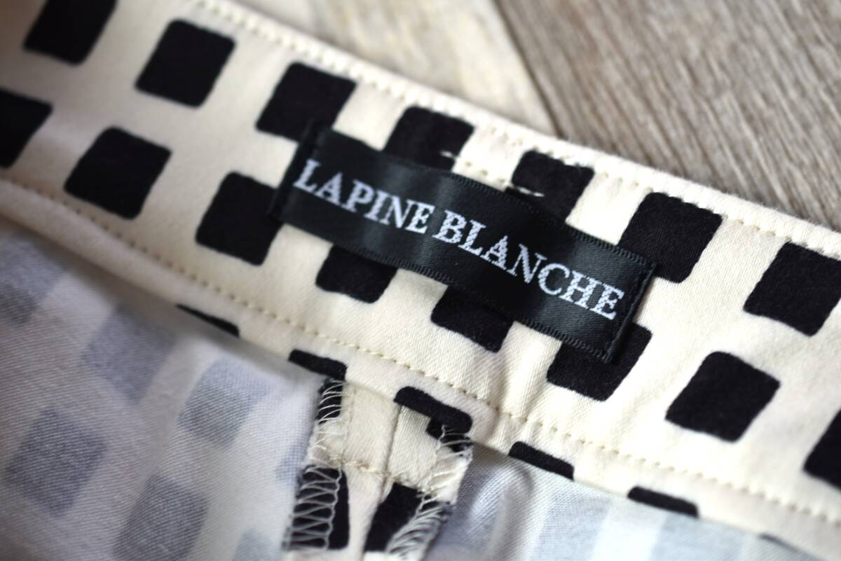 ラピーヌ ブランシュ LAPINE BLANCHE 日本製 ストレッチ入りテーパードパンツ サイズ38_画像3