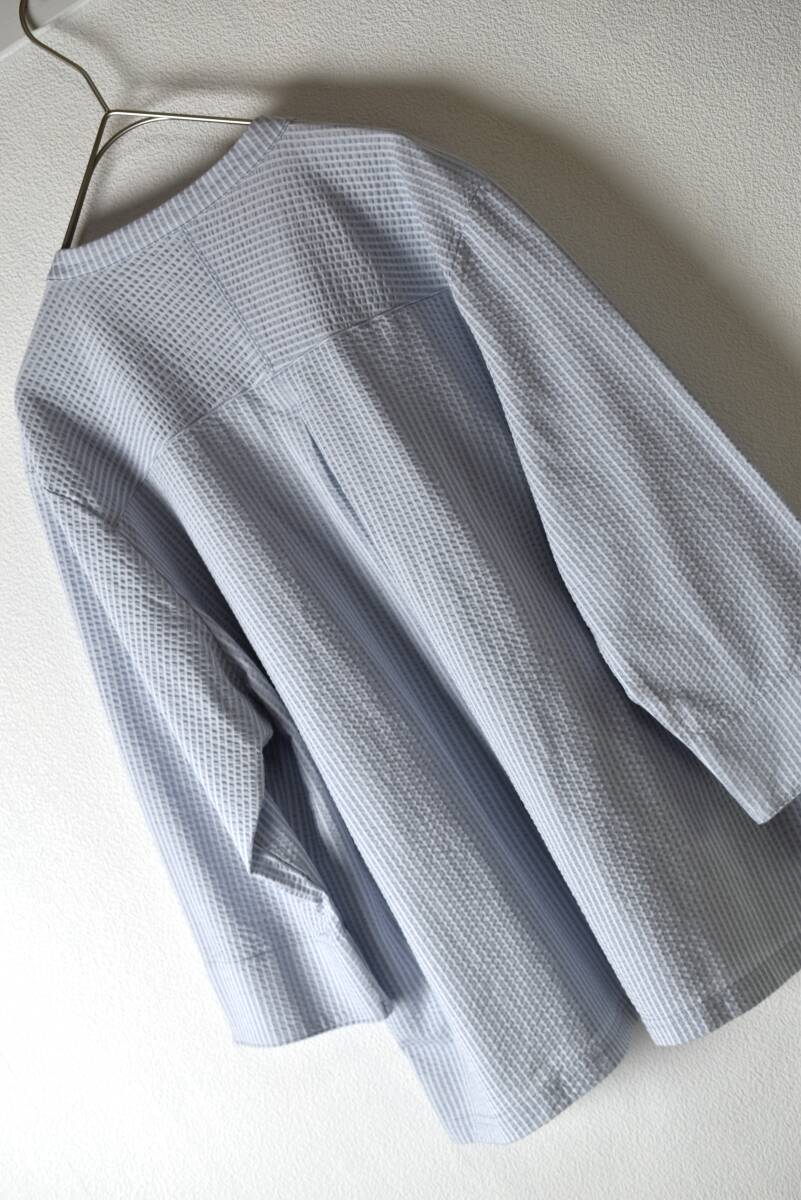  comfortably Partner Wacoal Wacoal stripe pattern woven jersey blouse large size LL
