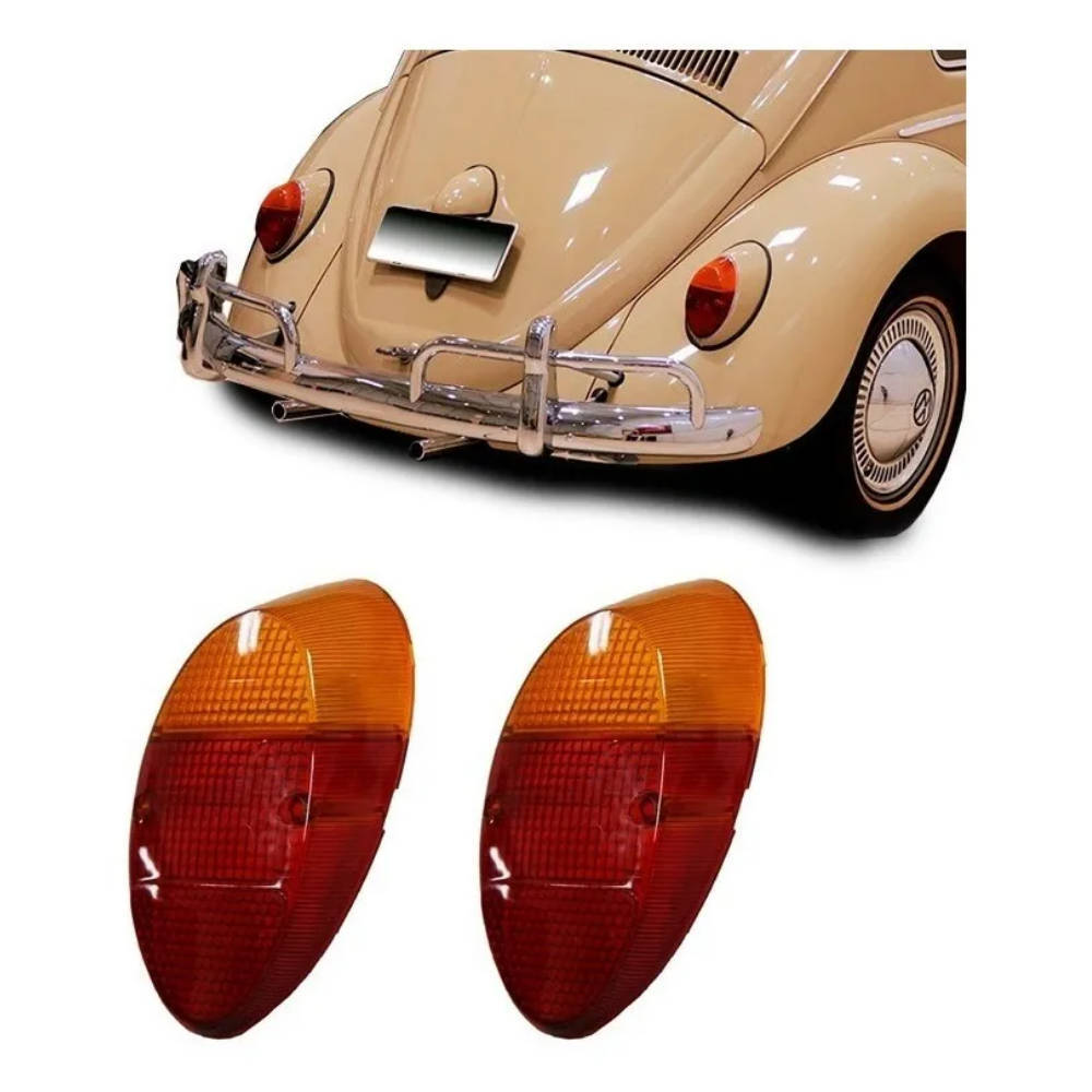  rear light tail light lens pair 2 piece set lens color amber red red T1 air cooling VW air cooling Volkswagen Beetle VW 62 year ~67 year 