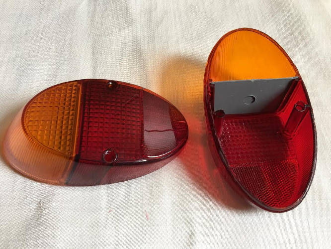  rear light tail light lens pair 2 piece set lens color amber red red T1 air cooling VW air cooling Volkswagen Beetle VW 62 year ~67 year 