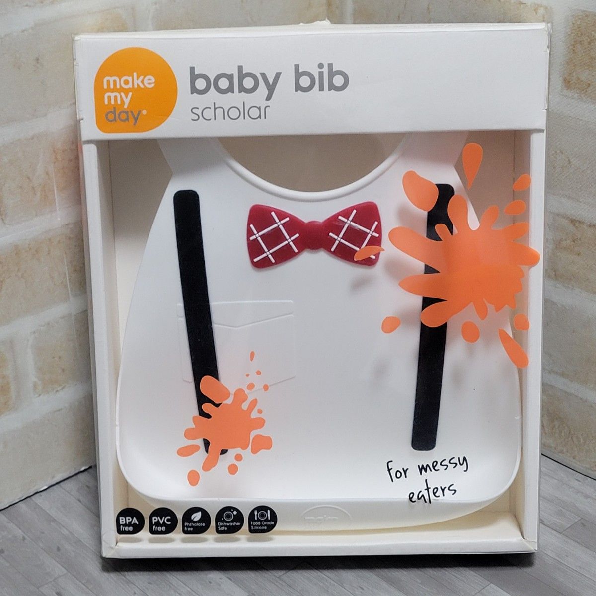 【未使用】baby bib　scholar