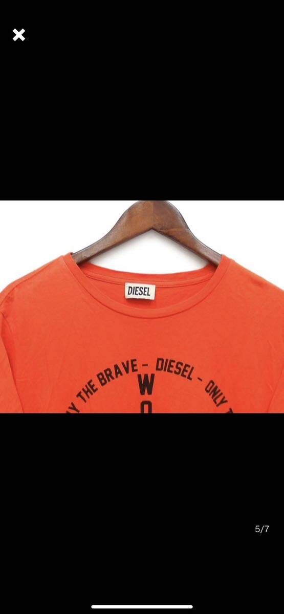 ディーゼル半袖Tシャツ 表記M 日本サイズもM位です オレンジ×マルチ