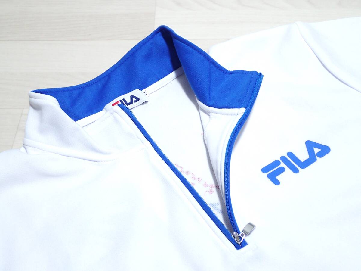 ☆FILA　☆フィラ　☆Biella ITALIA　☆ビエッラ　☆ハーフジップ　☆YKKファスナー　☆モックネック半袖　☆メンズ　☆大寸　☆LL　_画像4