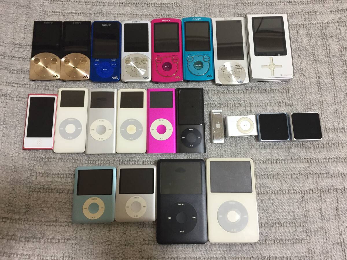 Apple iPod SONY Sony WALKMAN состояние не проверка 22 шт. суммировать Junk 