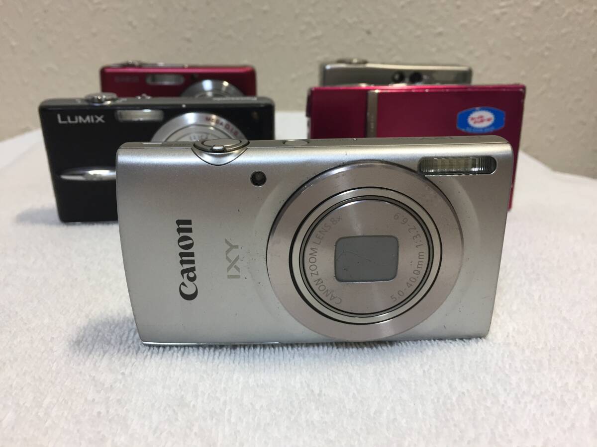 CANON FUJIFILM Panasonic CASIO コンパクトデジタルカメラ まとめて 5台セット ジャンク_画像2