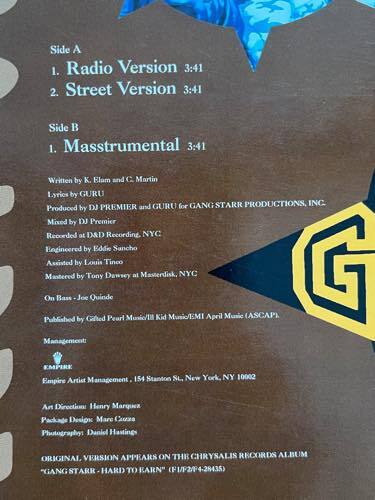 12 US盤 米盤 レコード Gang Starr / Mass Appeal Y-58111 ギャングスター・Guru・DJ Premier_画像5