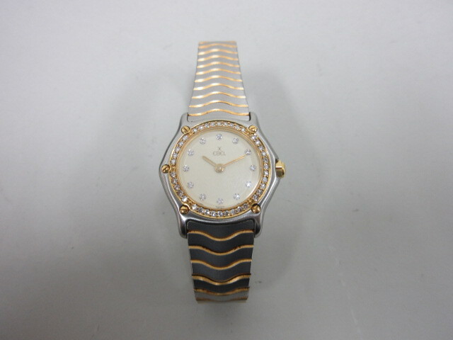 EBEL 1057902 18K GOLD BEZEL レディース腕時計 K18 12P ダイヤベゼル エベル #60182の画像5