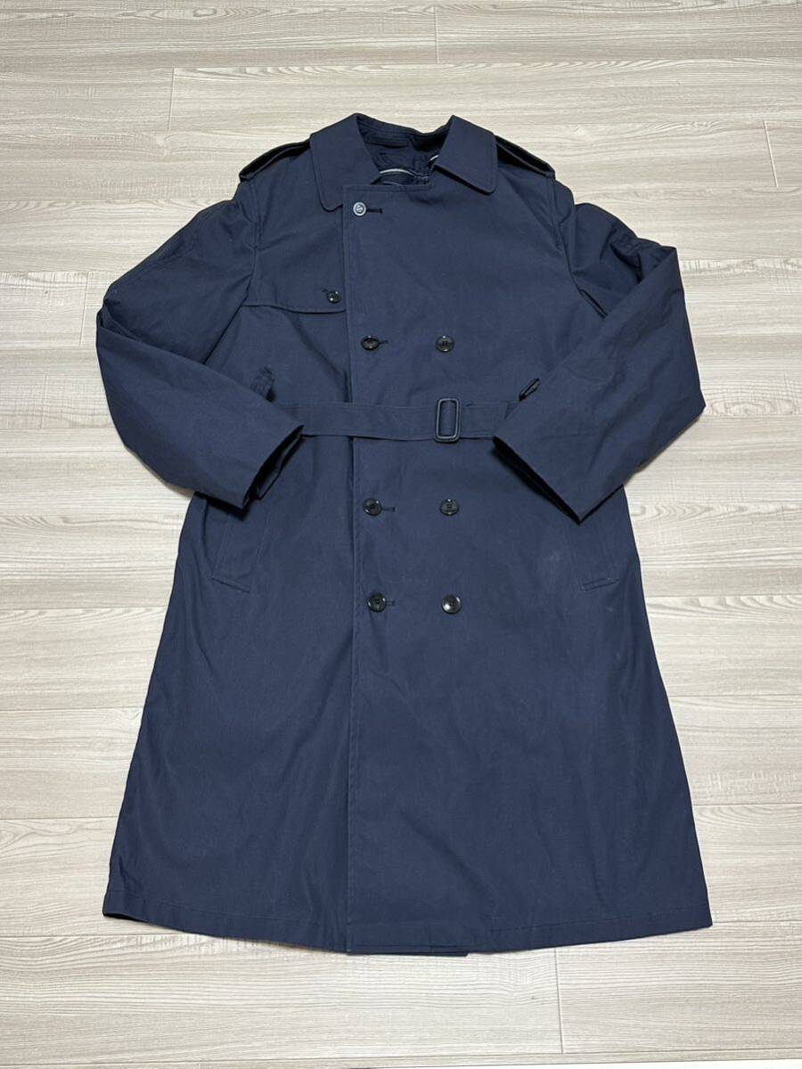 沖縄 米軍実物 US NAVY TOP COAT ALL WEATHER MENS REMOVABLE LINER トレンチコート コート 冬 取り外し可能 44L (管理番号COAT#01)_画像1