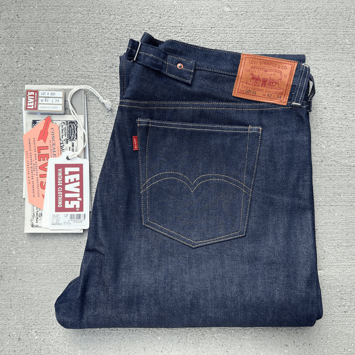 日本製 1937年モデル LEVI'S 501XX 37501-0018 W42 L34 リジッド ノンウォッシュ 美品 30s 37s ジーンズ 375010018 MADE IN JAPAN_画像1