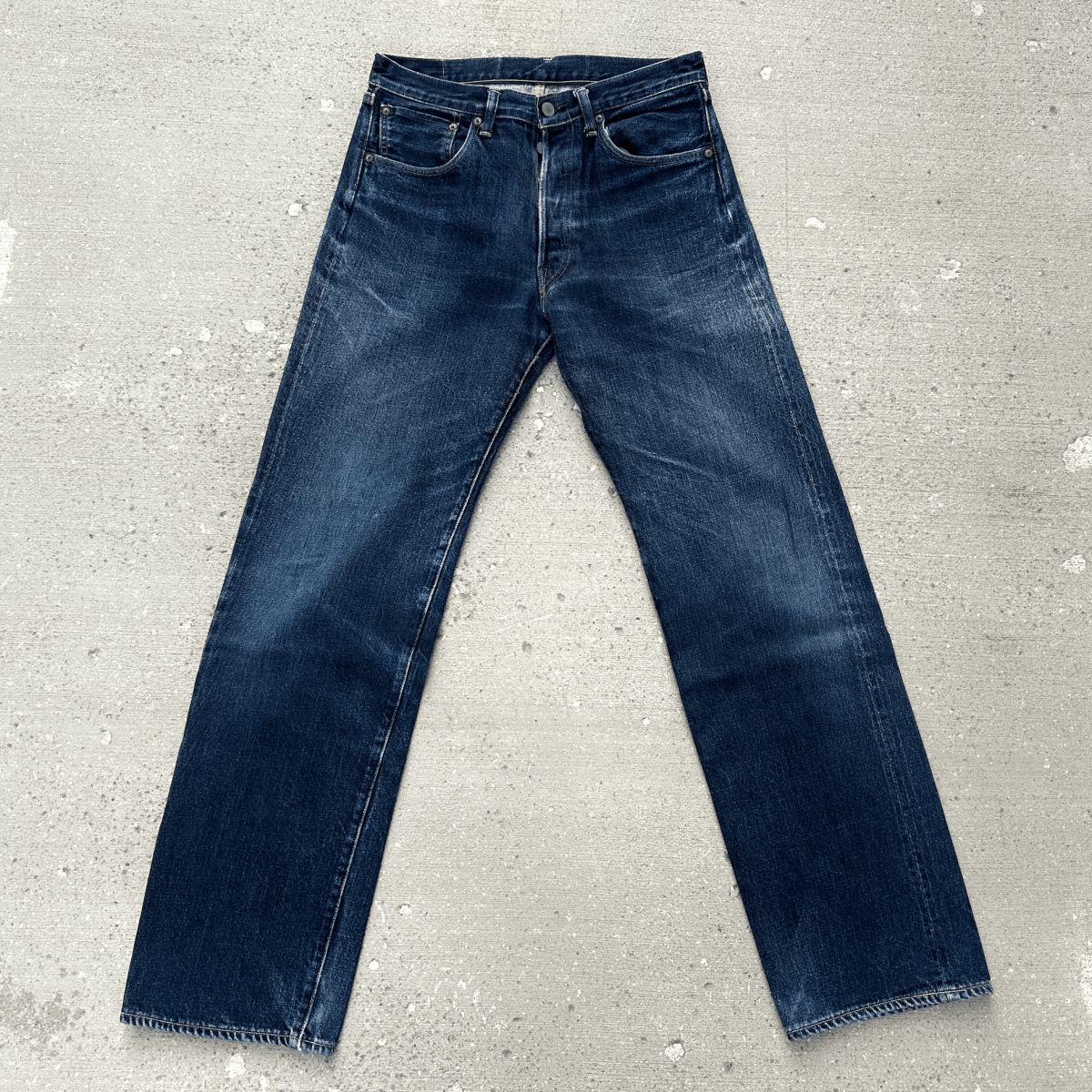 旧日本製 1955年モデル LEVI’S 501XX 55501 W33(W32) L36 ビッグE ギャラ入 赤耳 50s 55 デニムパンツ ジーンズ 50155 MADE IN JAPAN_画像1