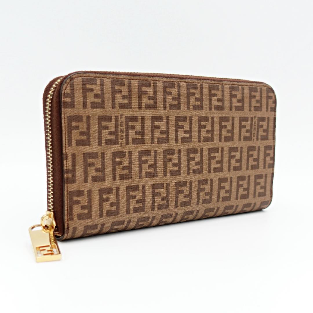 フェンディ FENDI ラウンドファスナー ズッカ 長財布 メンズ フェンディ FENDI ラウンドファスナー ズッカ 長財布 メンズ