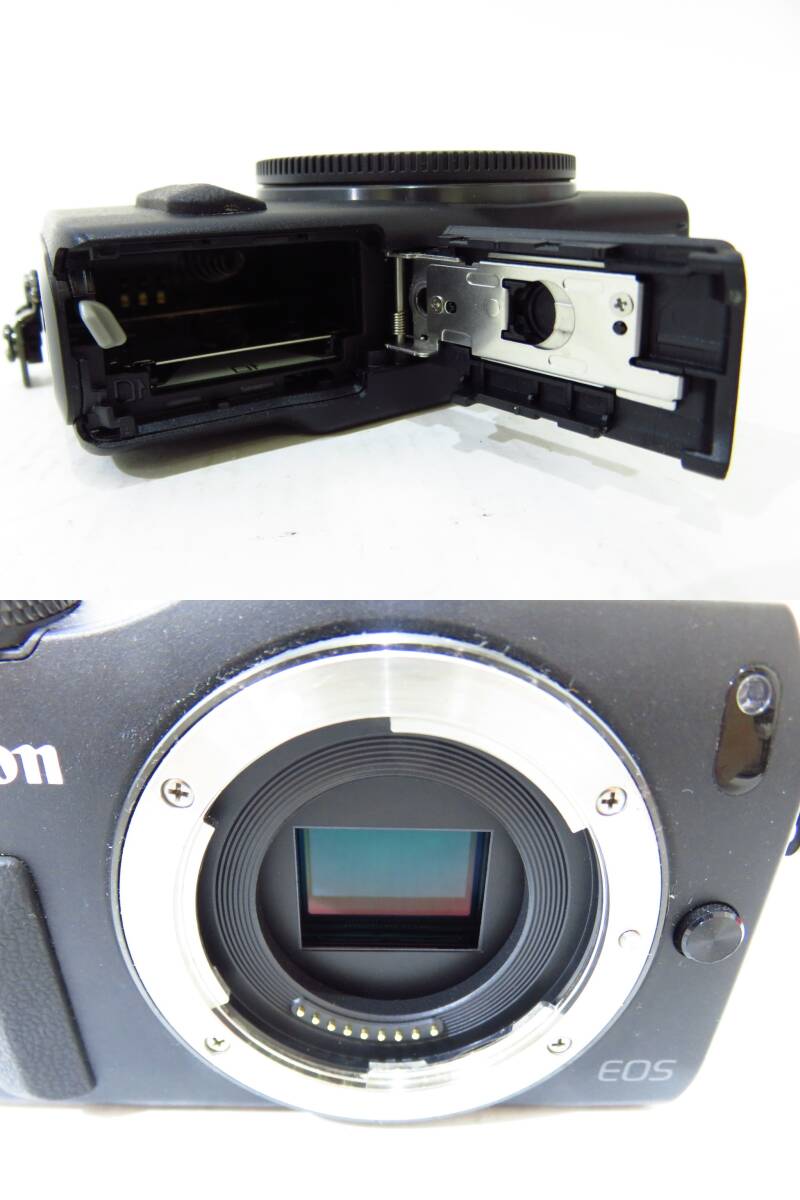 s3332k [送料950円]【ジャンク】 Canon EOS M ダブルレンズキット ブラック ミラーレス一眼カメラ キヤノン [099-000100]_画像4