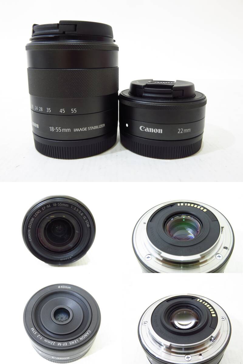 s3332k [送料950円]【ジャンク】 Canon EOS M ダブルレンズキット ブラック ミラーレス一眼カメラ キヤノン [099-000100]_画像6