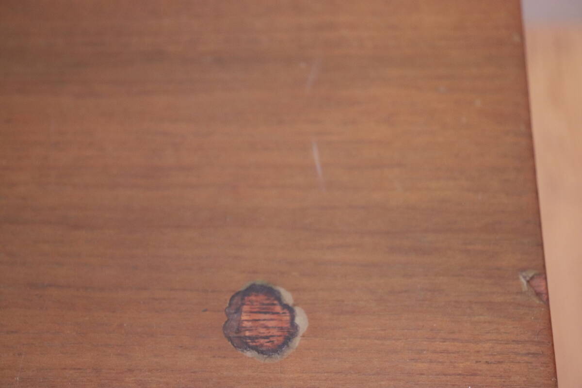 レトロ! ローテーブル ちゃぶ台 木製テーブル アンティーク品 傷み/日焼け変色あり 中古現状品■(F9265)_画像6