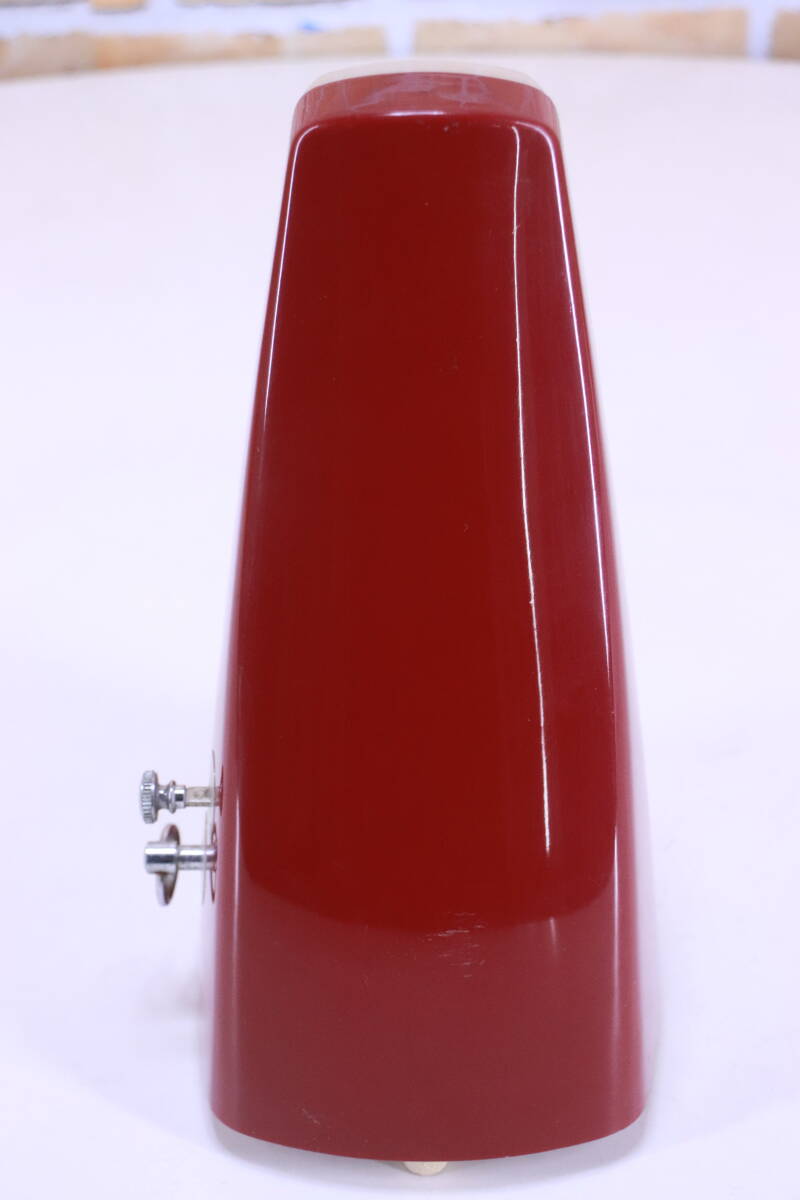  retro! metronome KAWAI antique goods red color plastic with cover details unknown delivery goods #(F9268)