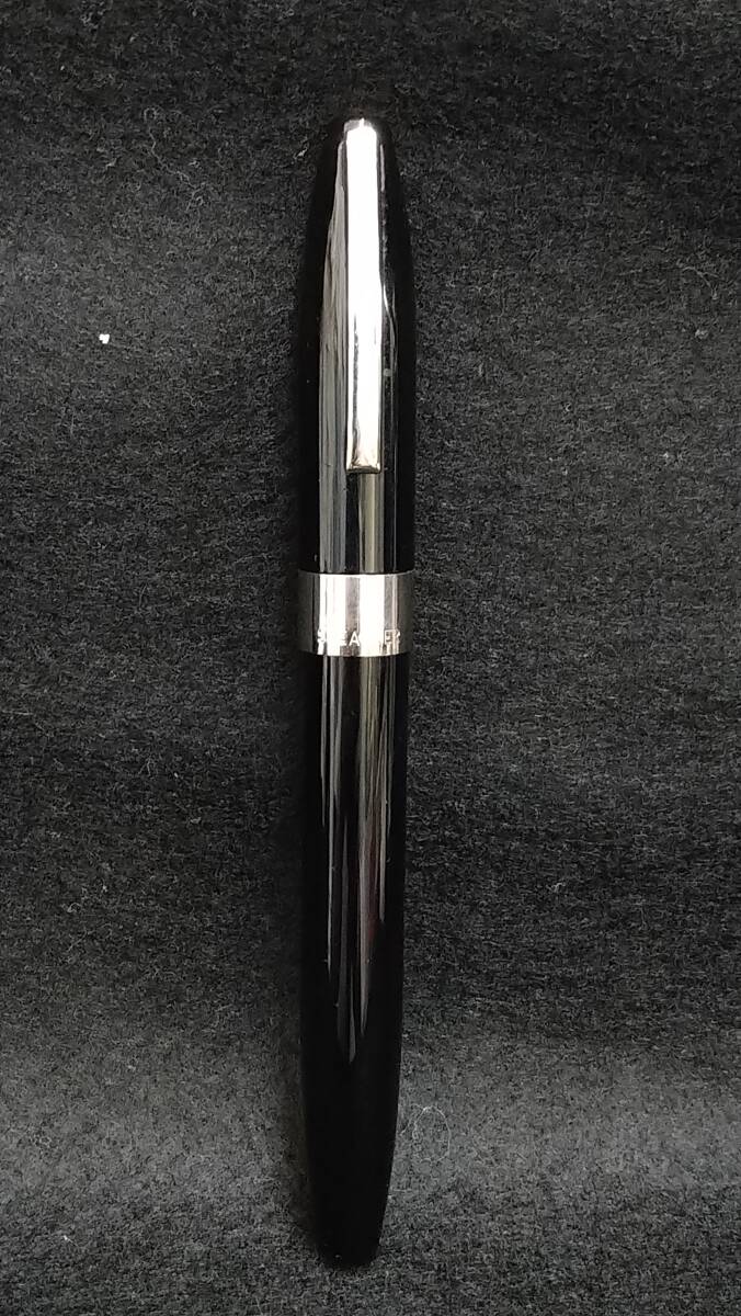 k1346 万年筆 SHEAFFER シェーファー ペン先18K 750刻印 レザーケース付き 使用可否不明 中古品 現状品 100サイズ発送_画像2