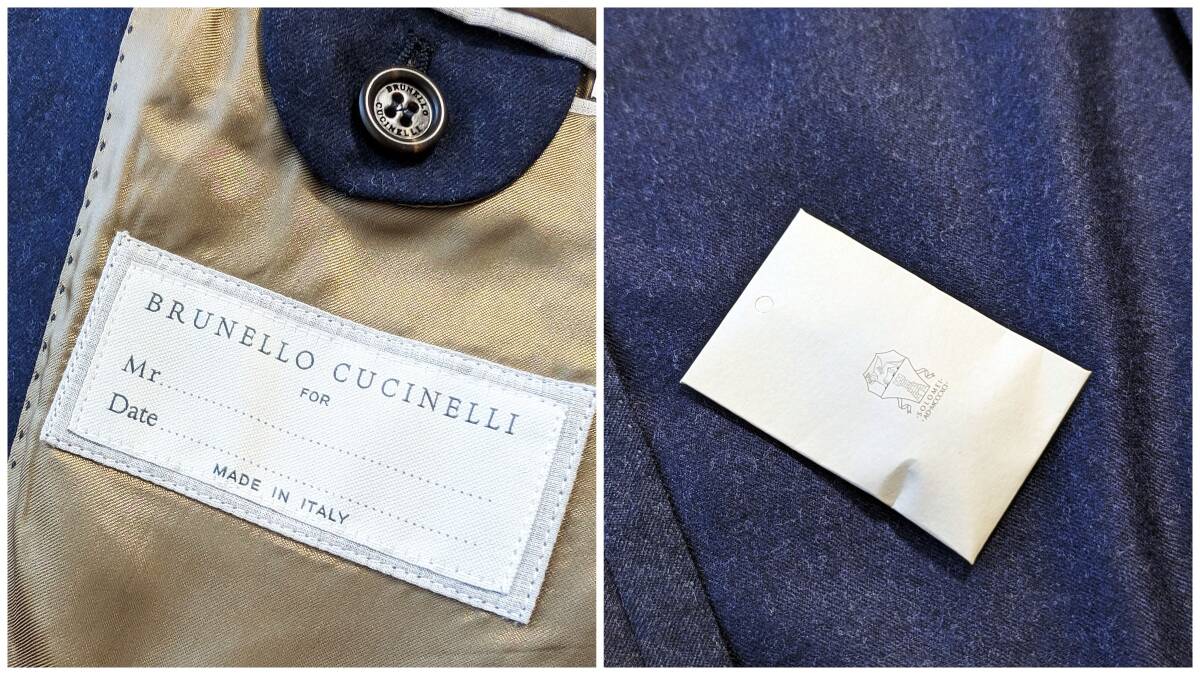 21AW Brunello Cucinelli ウール スーツ 48 ネイビー / 2021AW ブルネロクチネリ セットアップ ジャケット パンツの画像8